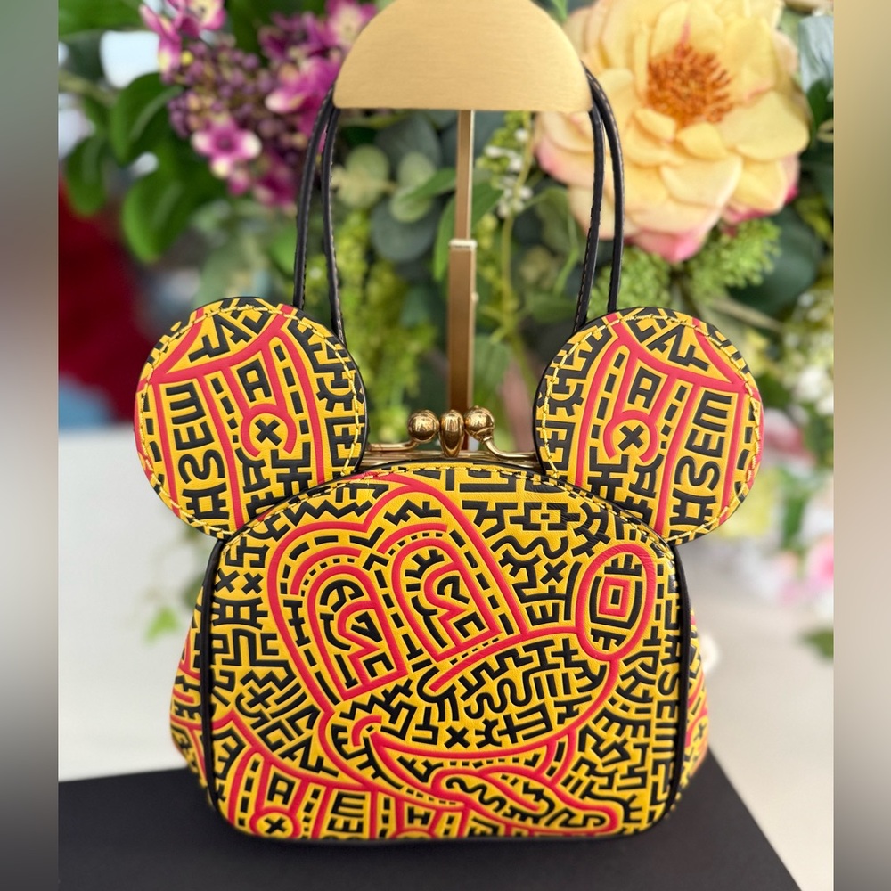 Coach Disney Mickey Mouse x Keith Haring Kisslock Limited Edition Bag ~ NWT - Picture 2 of 16